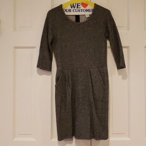 Gray Dress in Sweatshirt Material